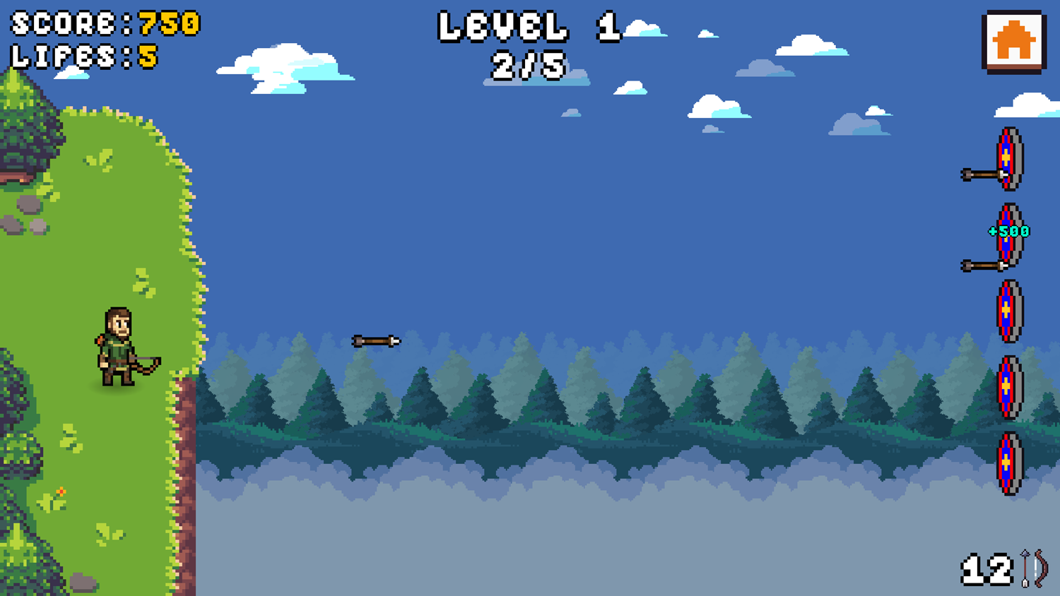 The Master of Archers Game Level Play Screenshot.