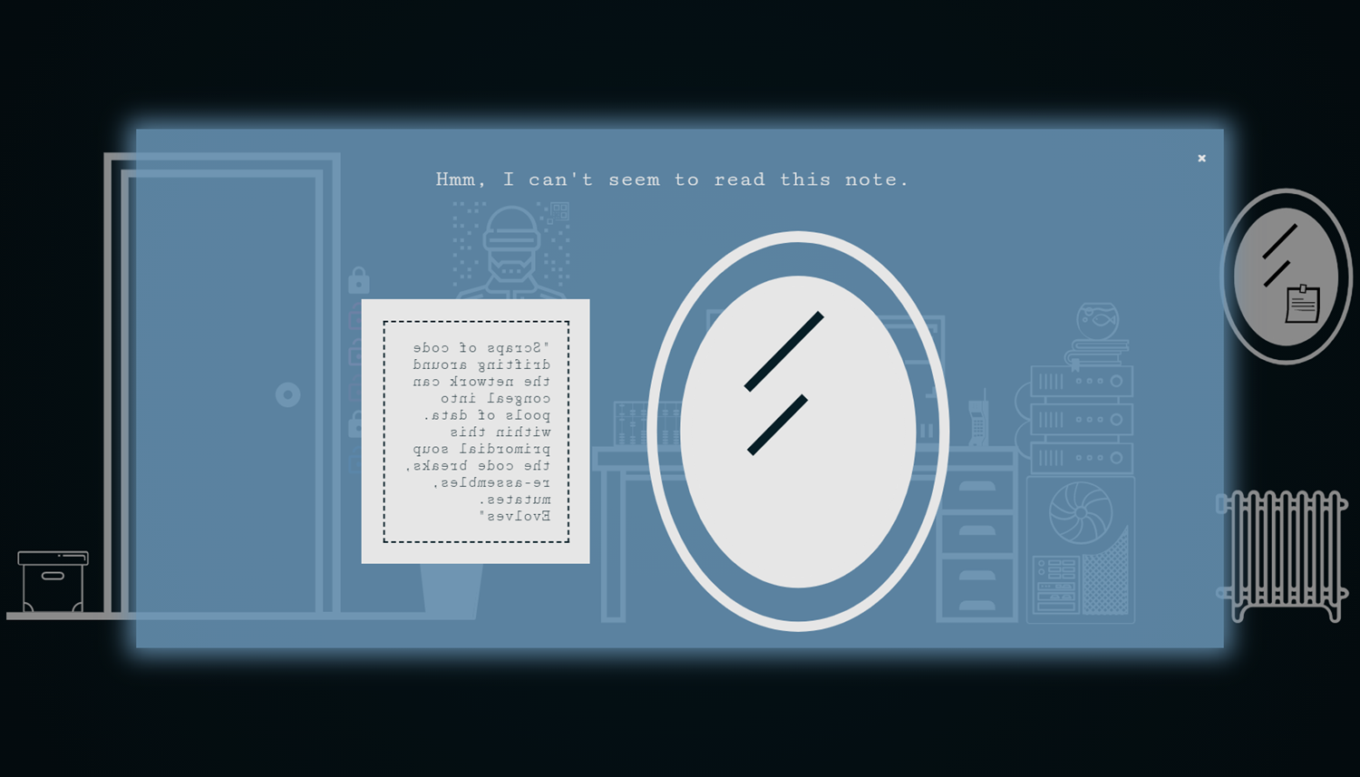 The Room Escape Game Mirror Puzzle Screenshot.