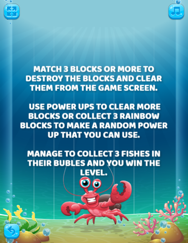 The Sea Rush Game How To Play Screenshot.