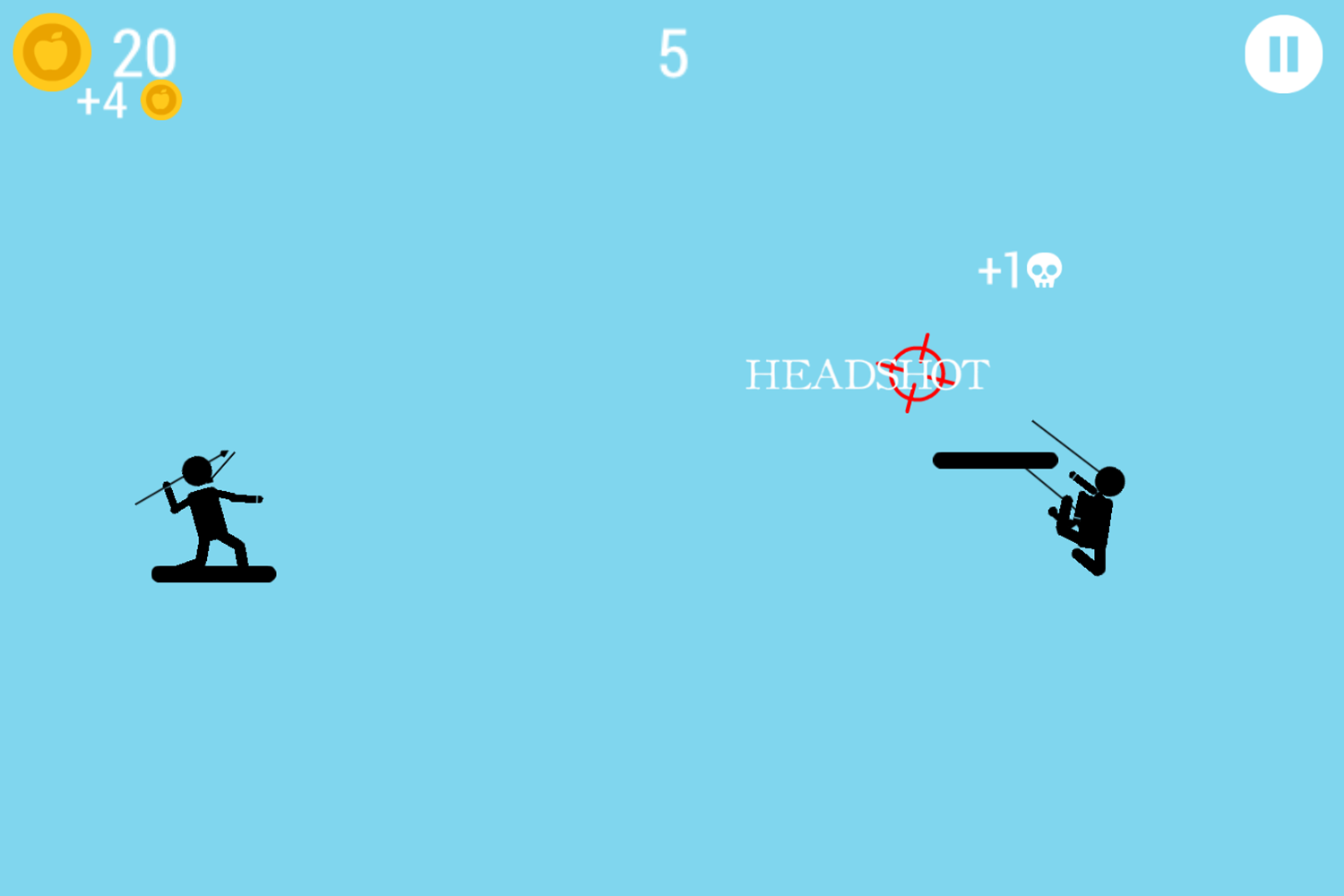 The Spear Stickman Game Head Shot Screenshot.