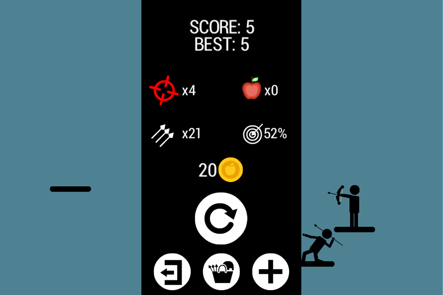 The Spear Stickman Game Score Screenshot.