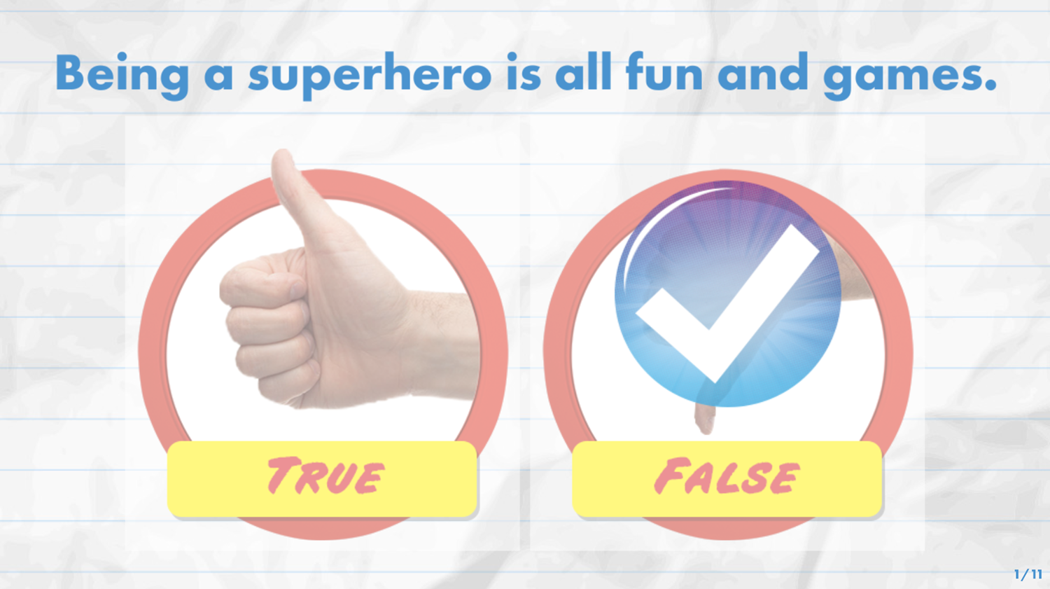Thundermans How Heroic Are You Game Answer Screenshot.