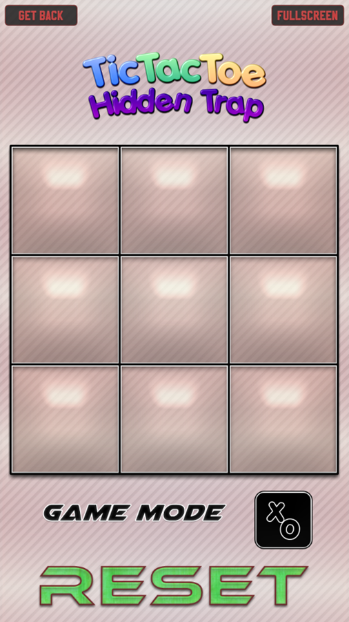 Tic Tac Toe Hidden Trap Game Start Screenshot.