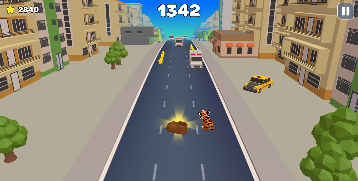 Tiger Run Game Screenshot.