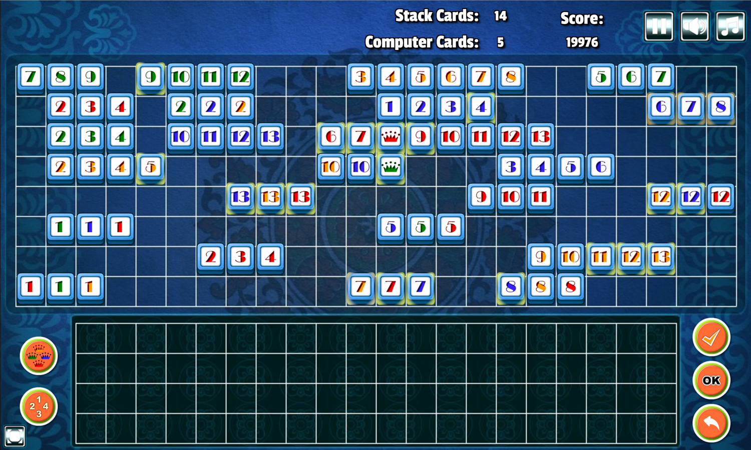 Tile Rummy Gameplay Screenshot.