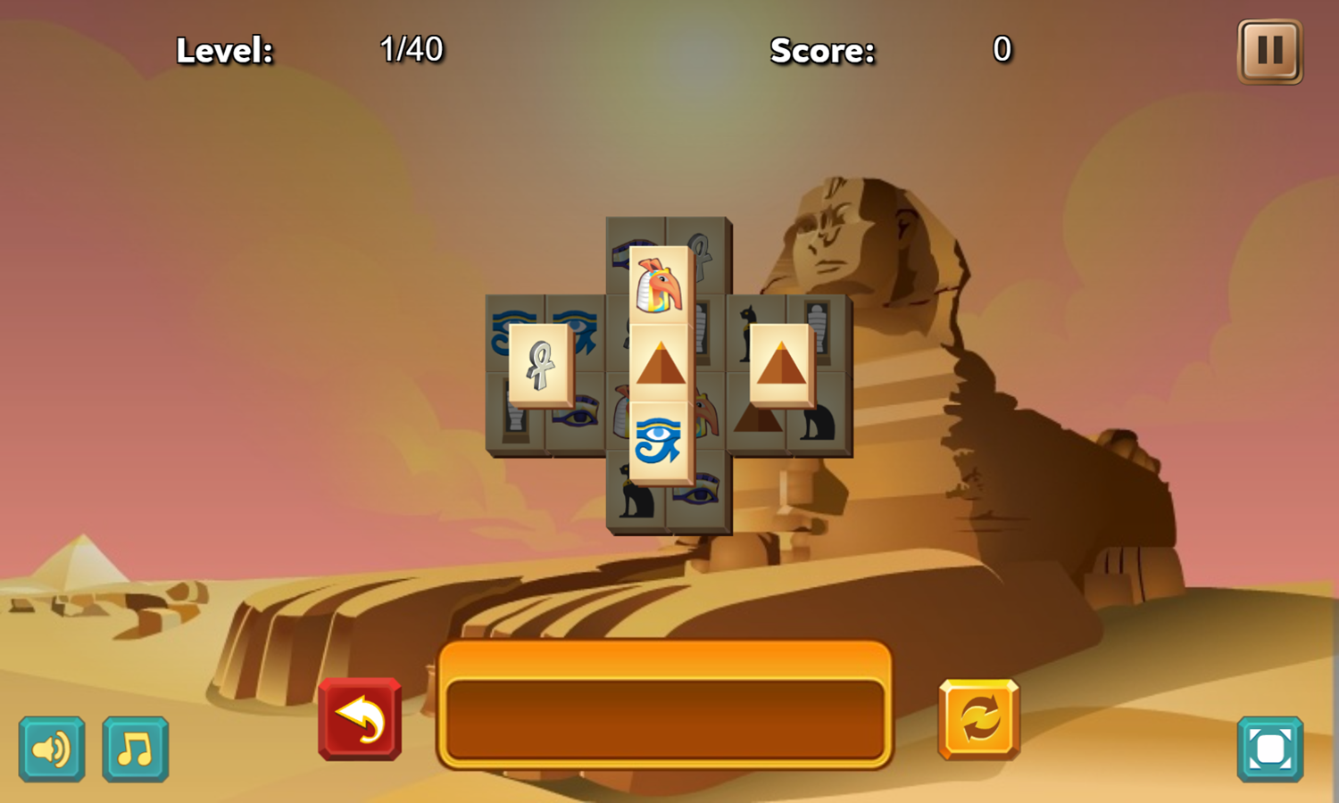 Tiles of Egypt Game Level Start Screenshot.