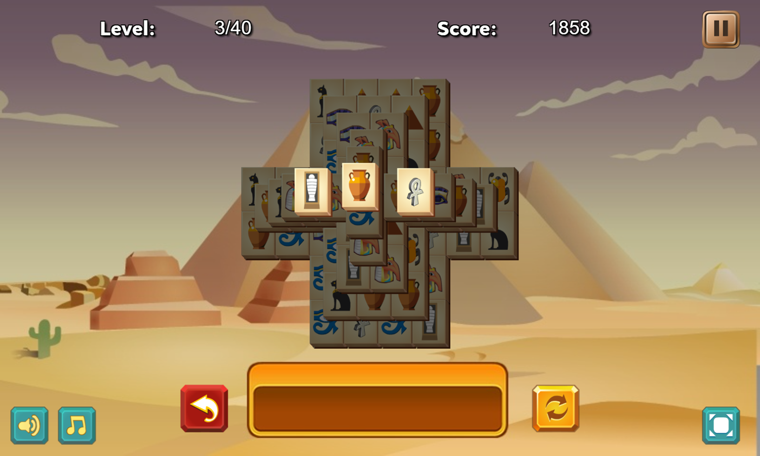 Tiles of Egypt Game Next Level Screenshot.