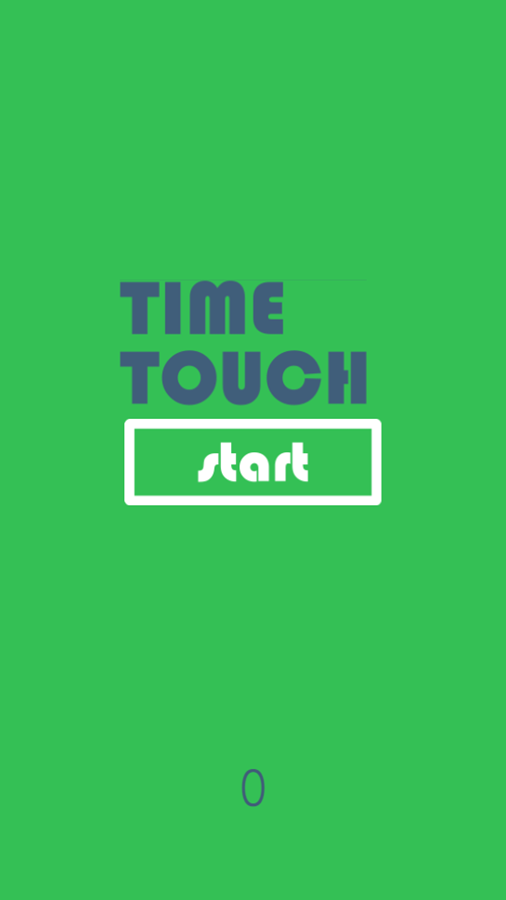 Time Touch Game Welcome Screen Screenshot.