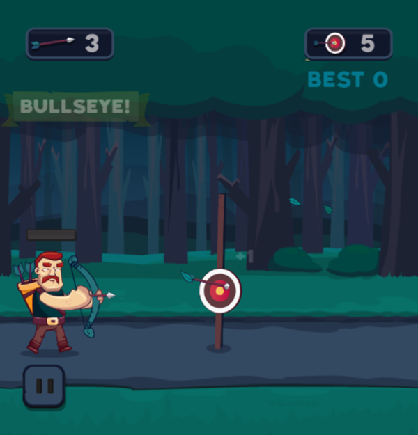 Tiny Archer Game Play Screenshot.