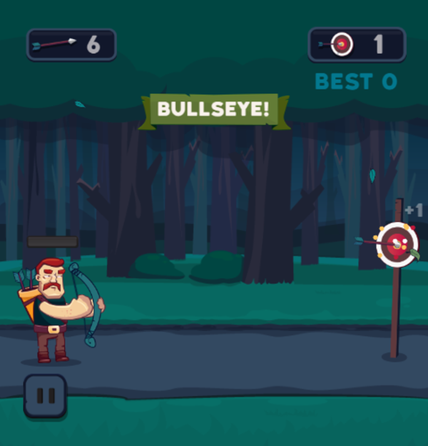 Tiny Archer Game Start Screenshot.