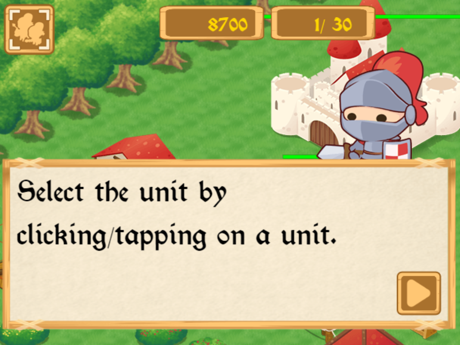 Tiny Battle Game Select Units Screenshot.