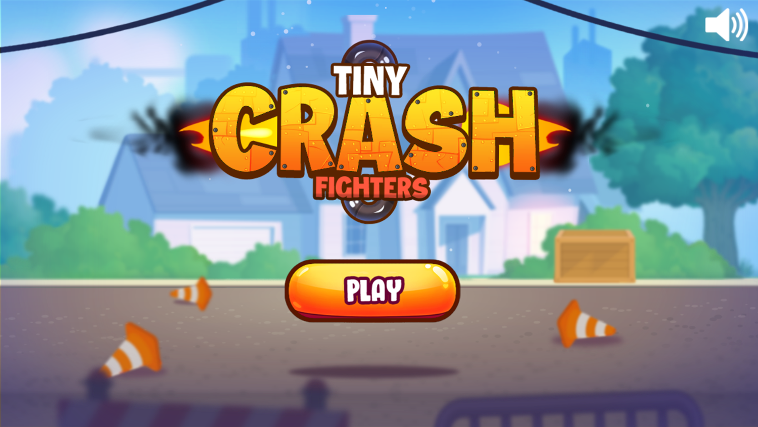 Tiny Crash Fighters Game Welcome Screen Screenshot.