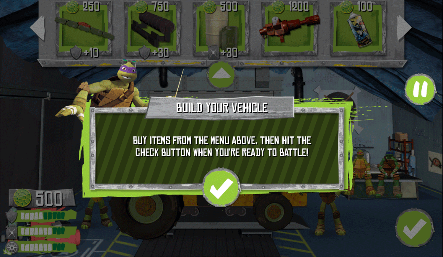 TMNT Build N Battle Build Vehicle Screenshot.