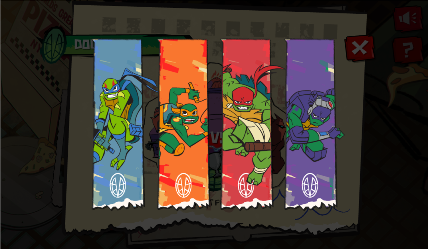 TMNT Epic Mutant Missions Turtle Select Screenshot.