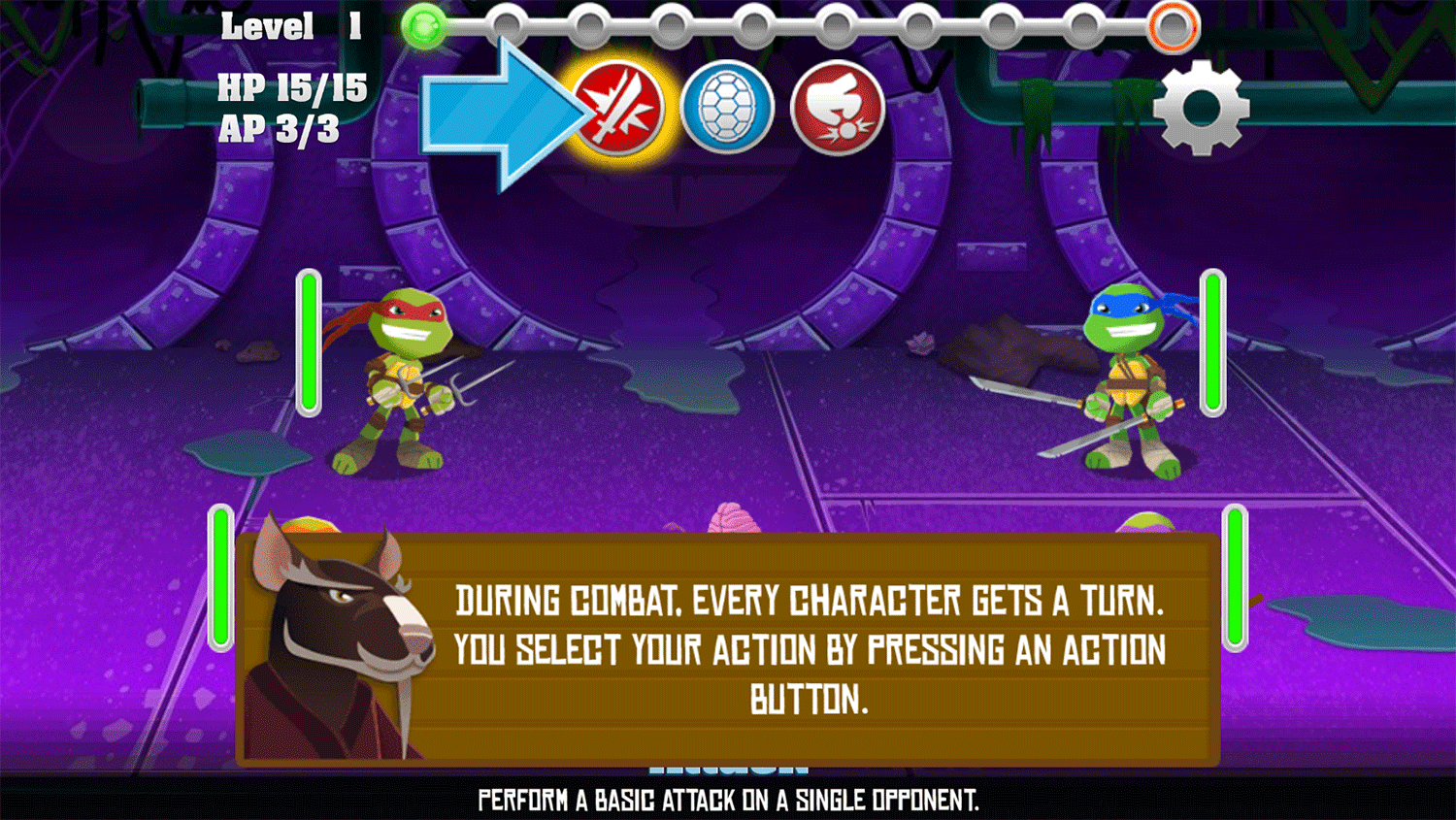 TMNT Pizza Quest How To Play Screenshot.