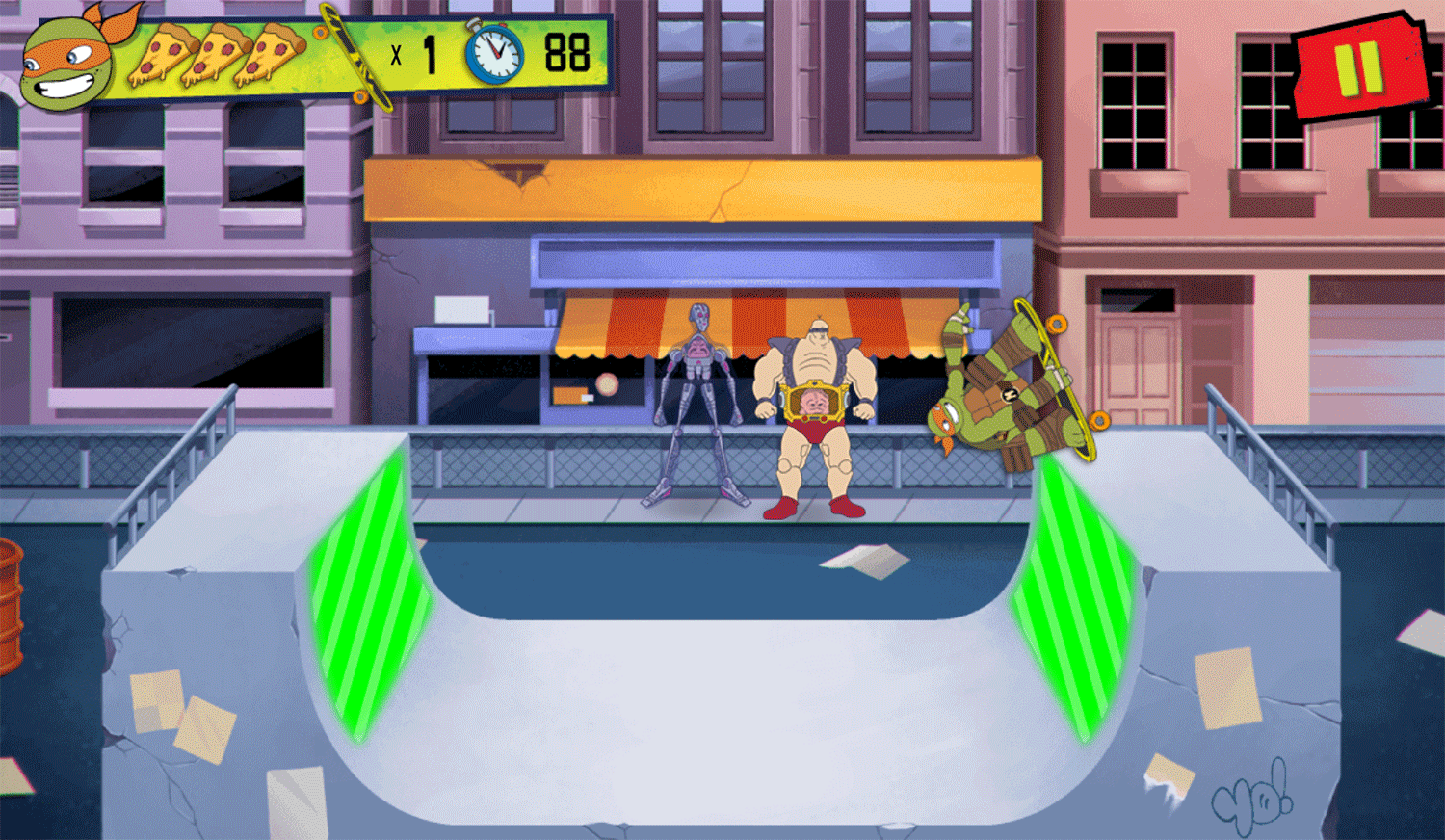 TMNT Totally Turtles 1987 Game Screenshot.