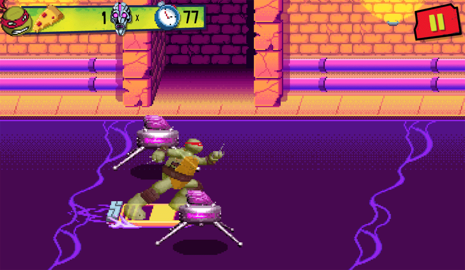 TMNT Totally Turtles 1993 Game Screenshot.