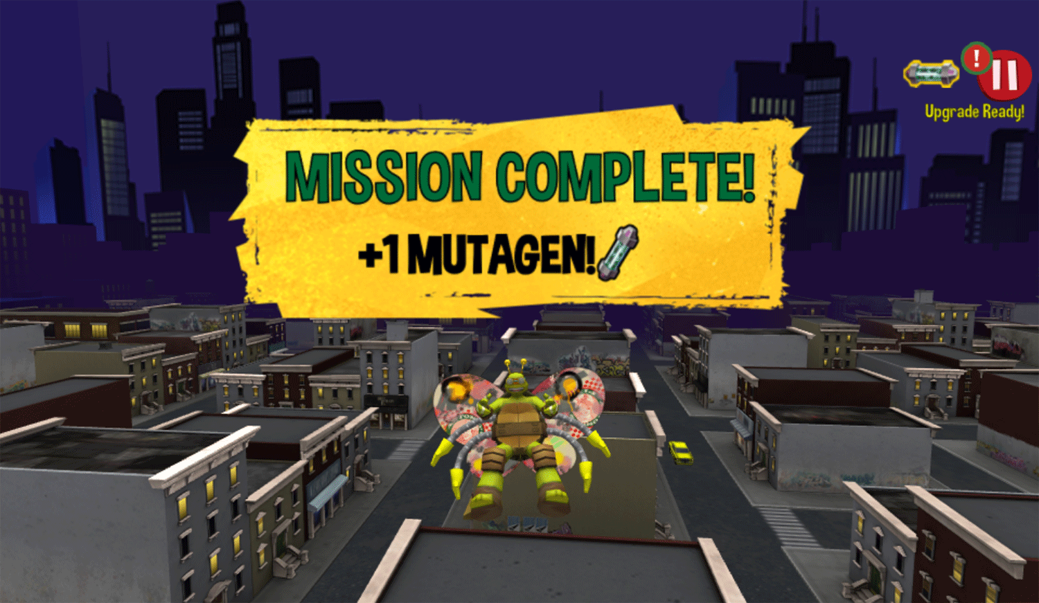 TMNT Turflytle Quest 3D Game Mission Complete Screenshot.