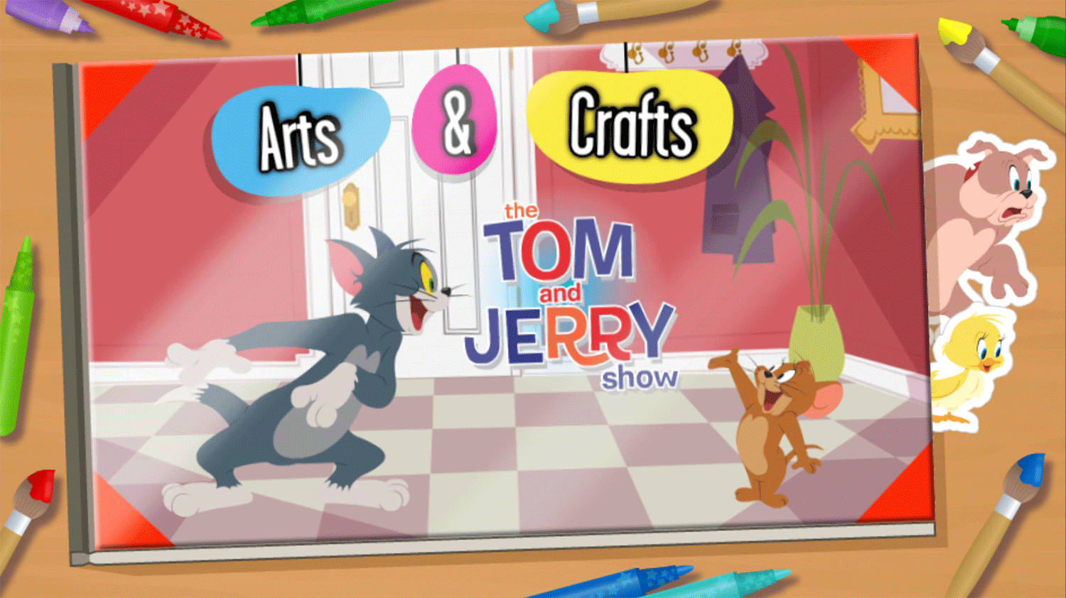 Tom and Jerry Arts and Crafts Welcome Screen Screenshots.