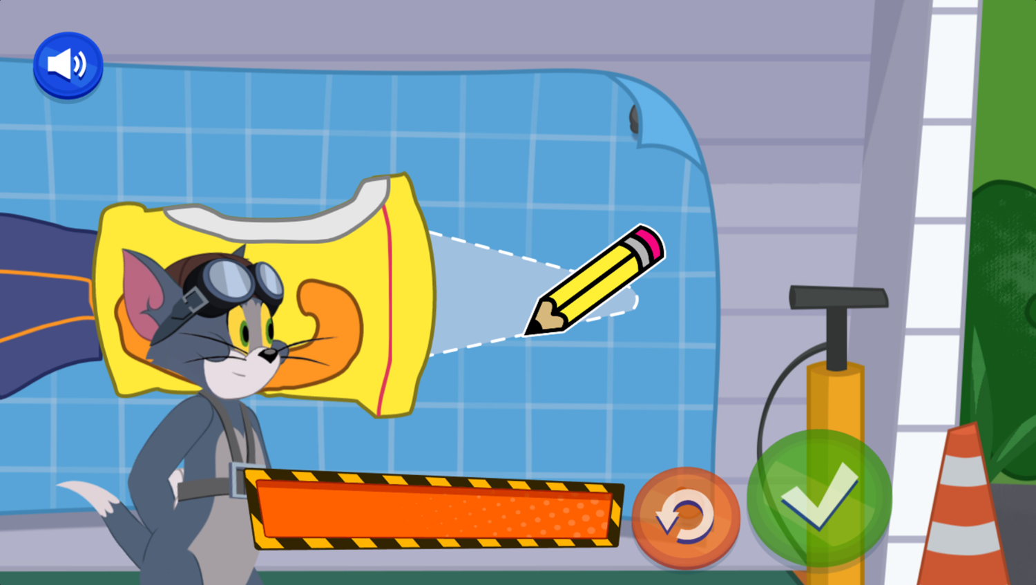 Tom & Jerry Blast Off Game Finalize Rocket Design Screenshot.