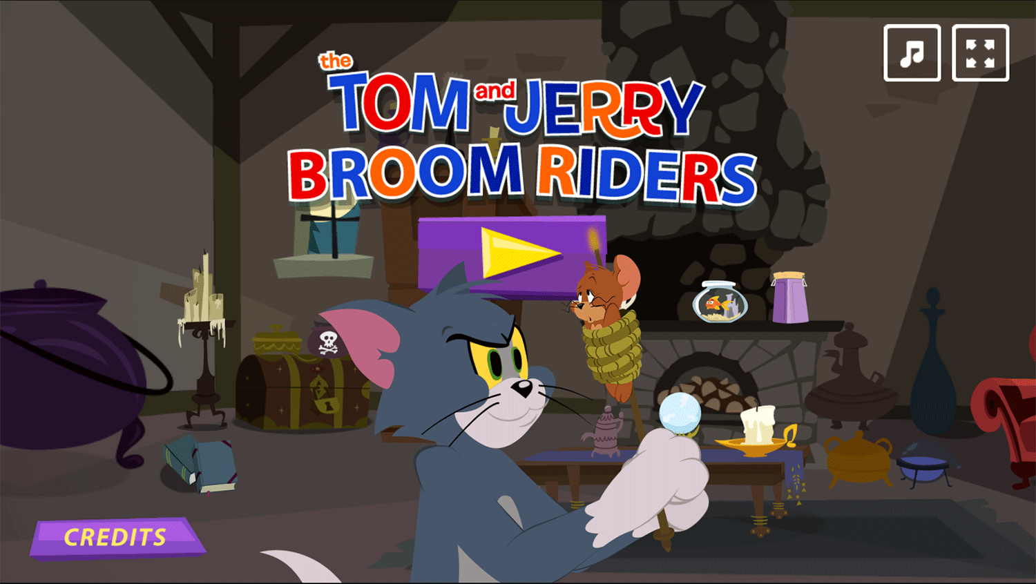 Tom and Jerry Broom Riders Welcome Screen Screenshots.