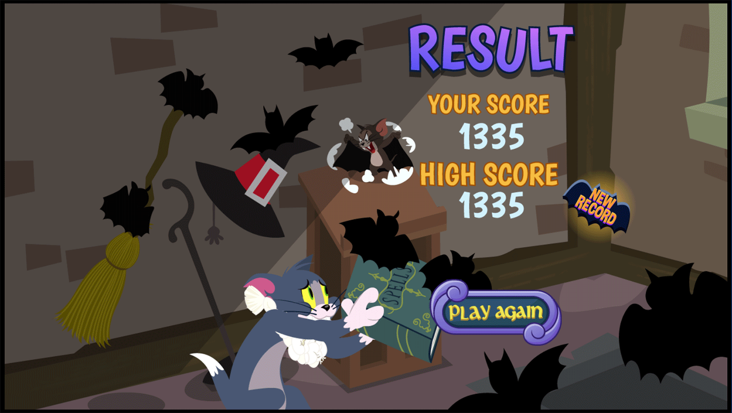 Tom and Jerry Cats Gone Bats Results Screenshots.