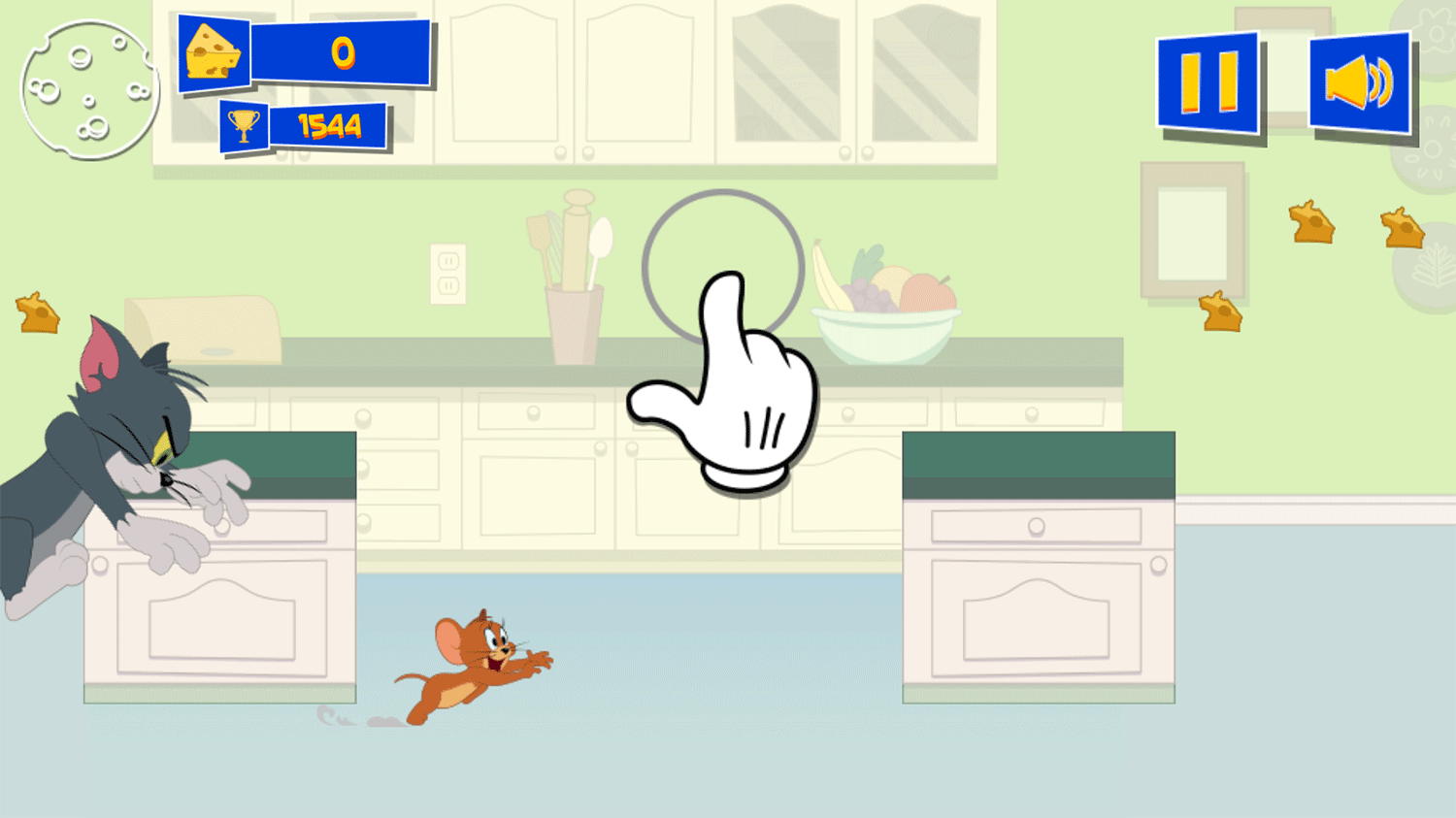 The Tom and Jerry Cheese Swipe Game Screenshots.