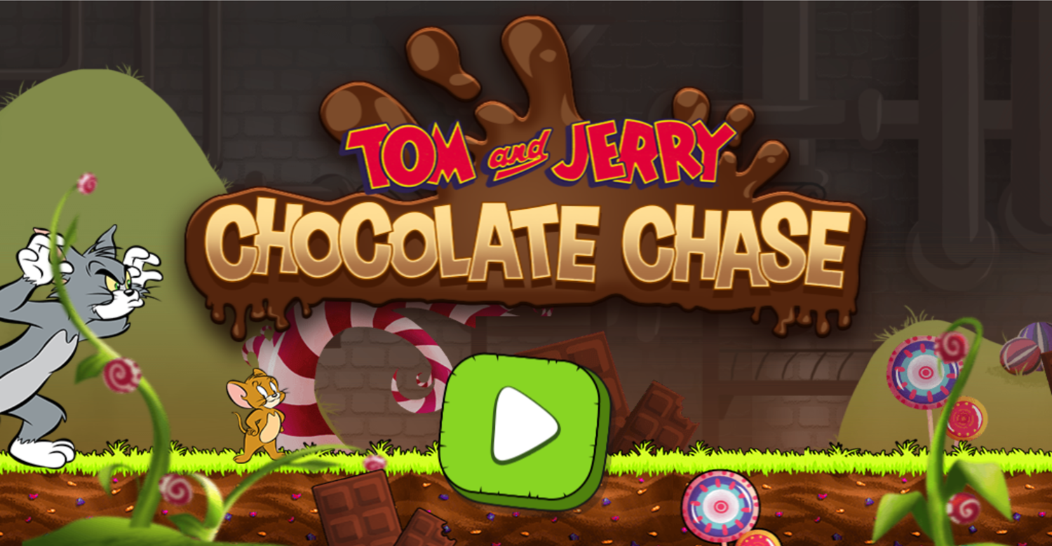 Tom and Jerry Chocolate Chase Welcome Screen Screenshot.