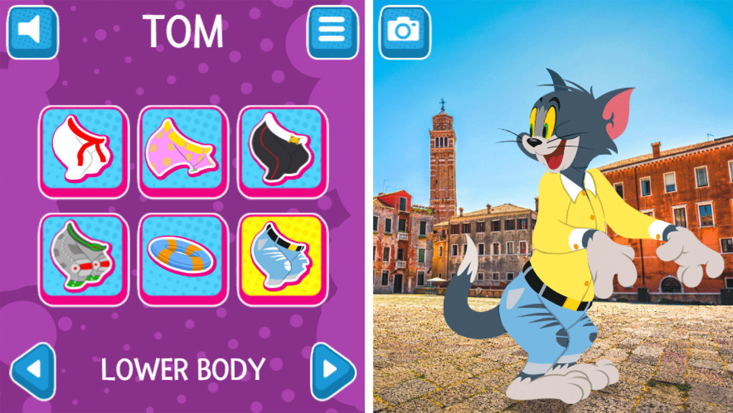 Tom and Jerry Dress Up Lower Body Select Screenshot.