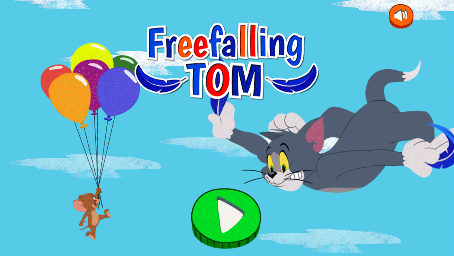 Tom and Jerry Freefalling Tom Welcome Screen Screenshots.