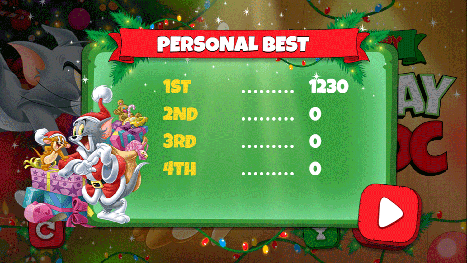 Tom and Jerry Holiday Havoc Personal Best Screenshots.