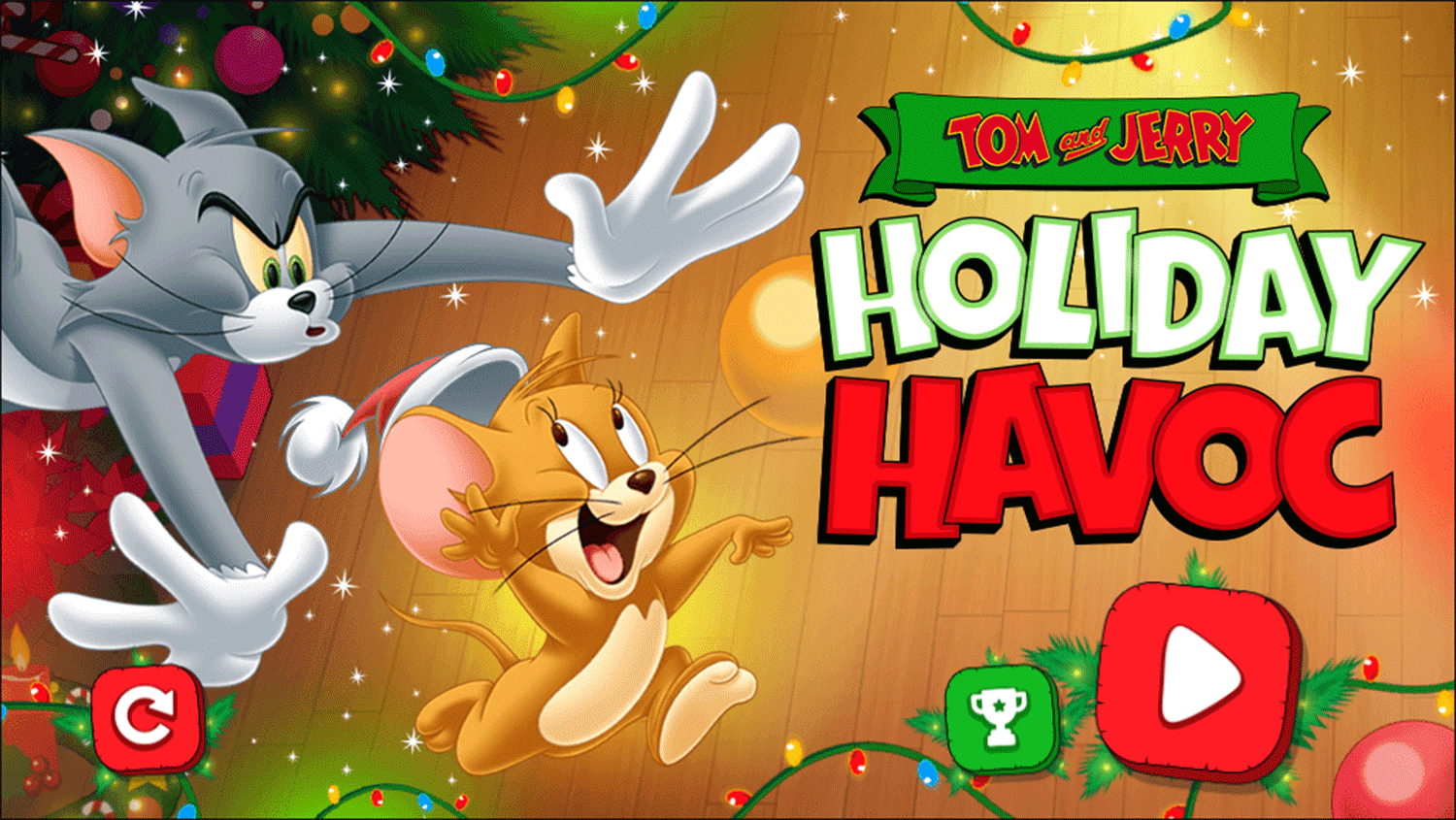 Tom and Jerry Holiday Havoc Welcome Screen Screenshots.