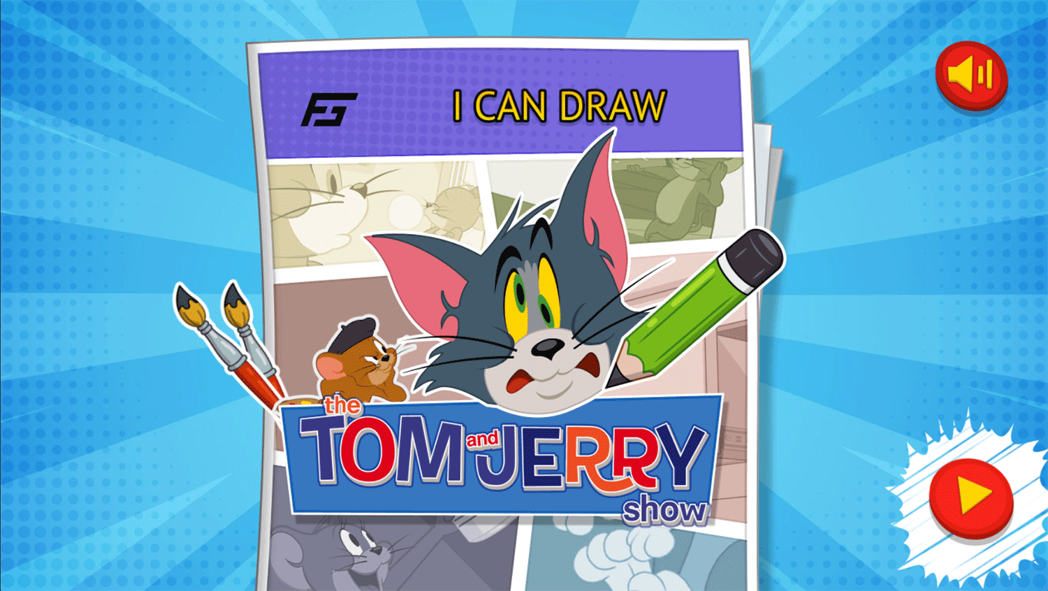 Tom and Jerry I Can Draw Welcome Screen Screenshots.