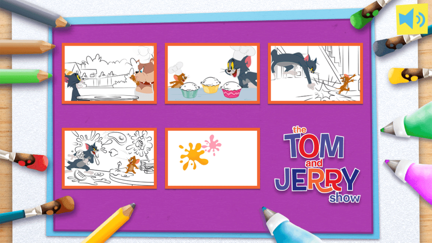 Tom and Jerry Let's Create Level Select Screenshots.