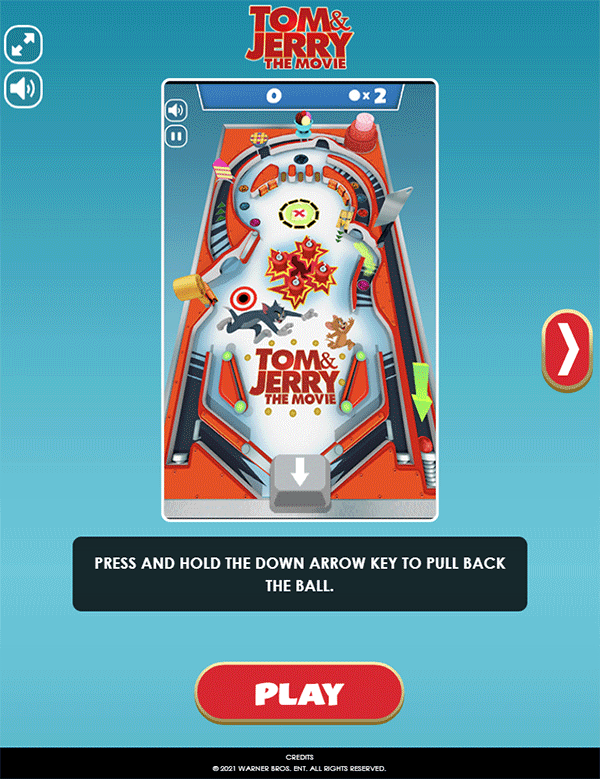 Tom and Jerry Mousetrap Pinball How To Play Screenshot.