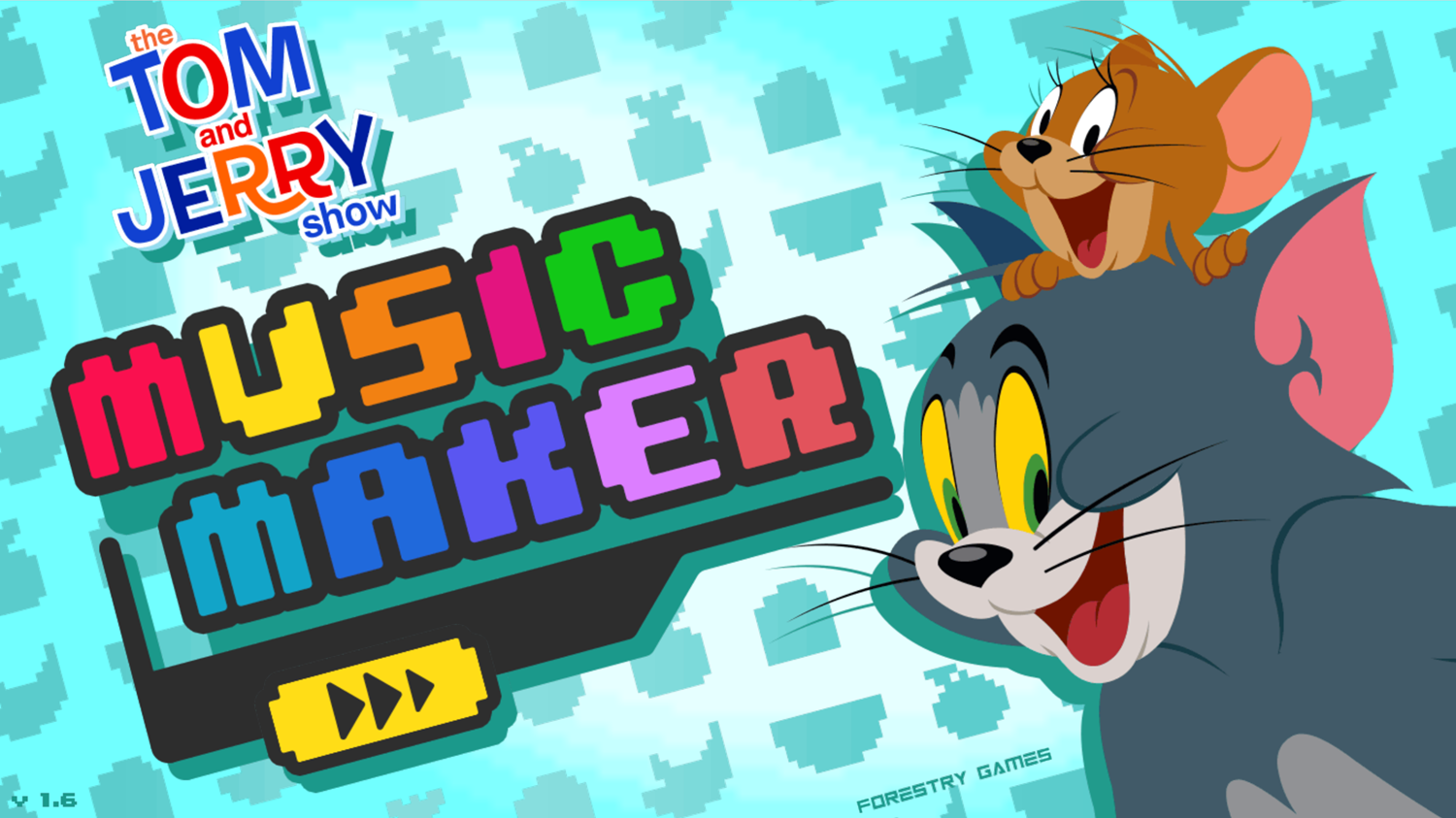 Tom and Jerry Music Maker Welcome Screen Screenshot.