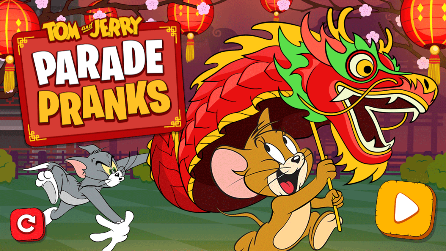 Tom and Jerry Parade Pranks Welcome Screen Screenshots.