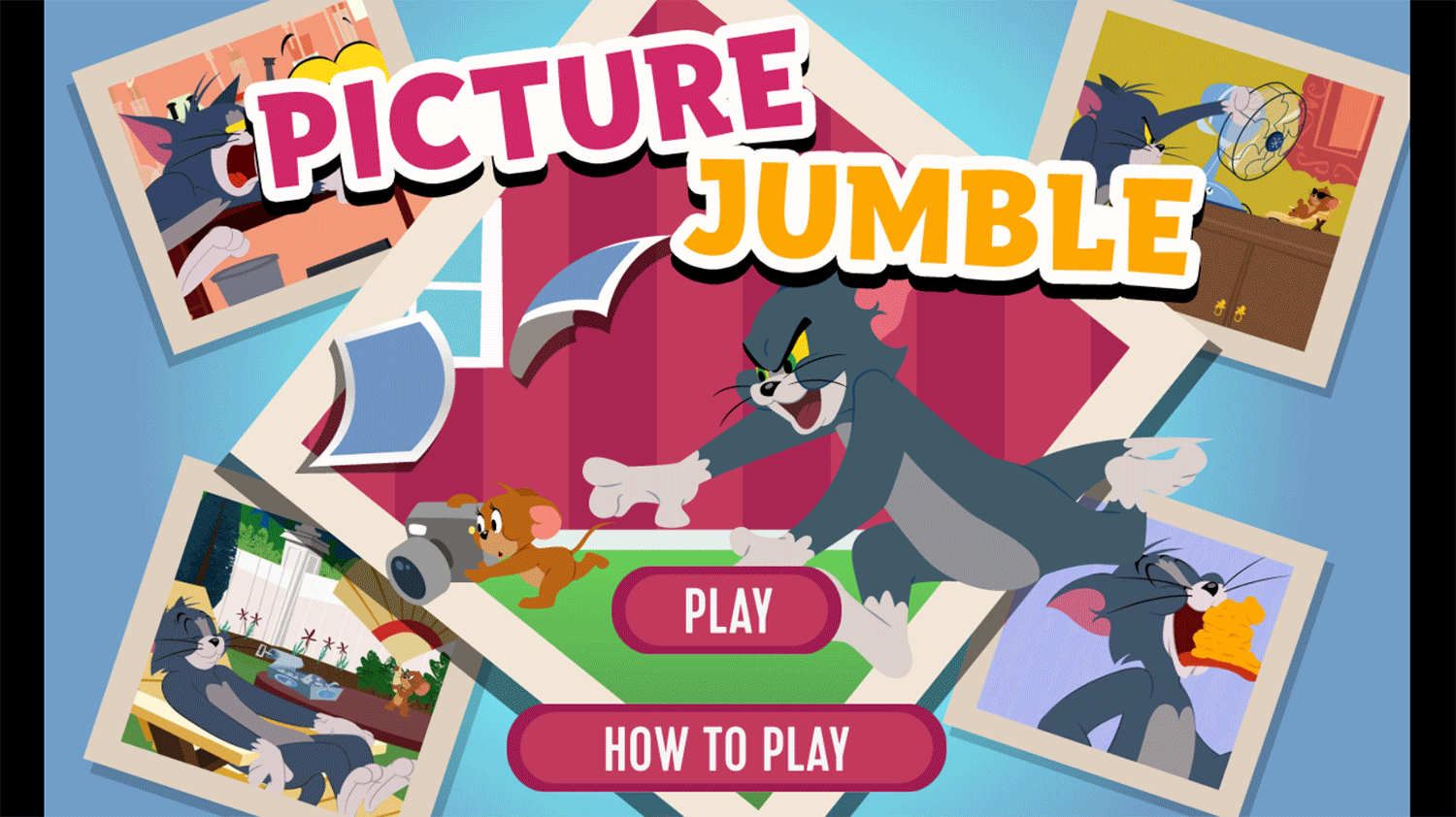 Tom and Jerry Picture Jumble Welcome Screen Screenshots.