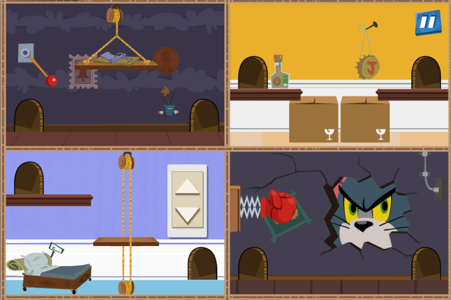 Tom and Jerry Puzzle Escape Level Screenshot.