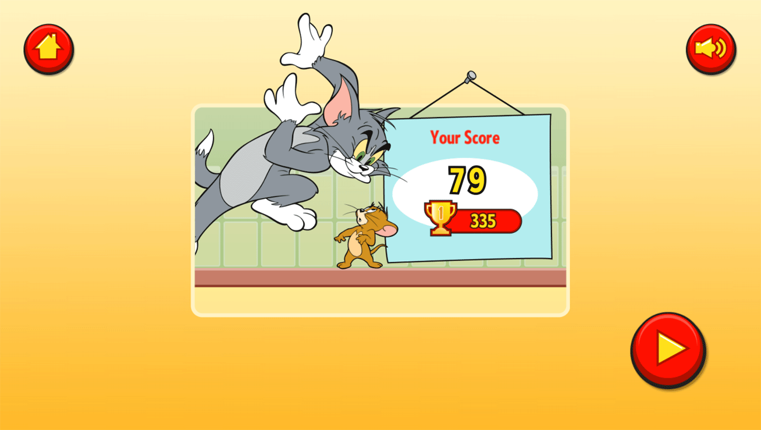 Tom and Jerry Run Jerry Result Screenshots.