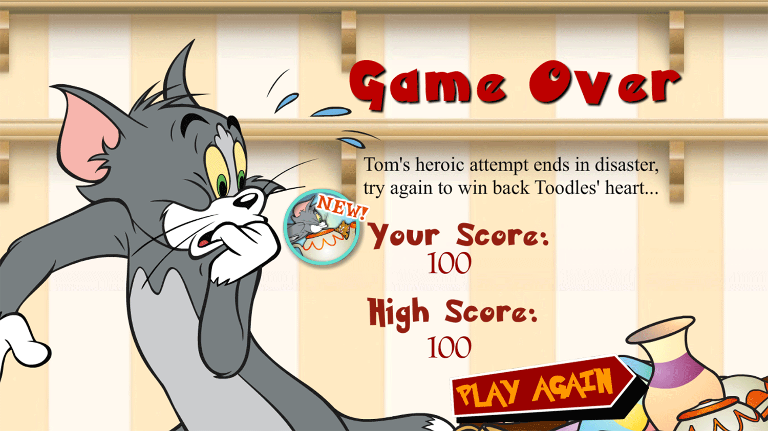 Tom and Jerry TJ Smashing Result Screenshots.