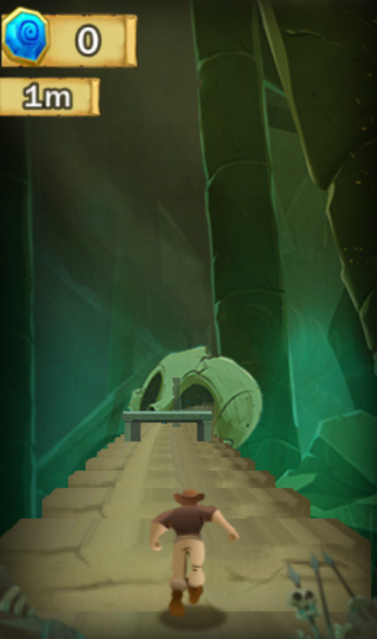 Tomb Run Game Start Screenshot.