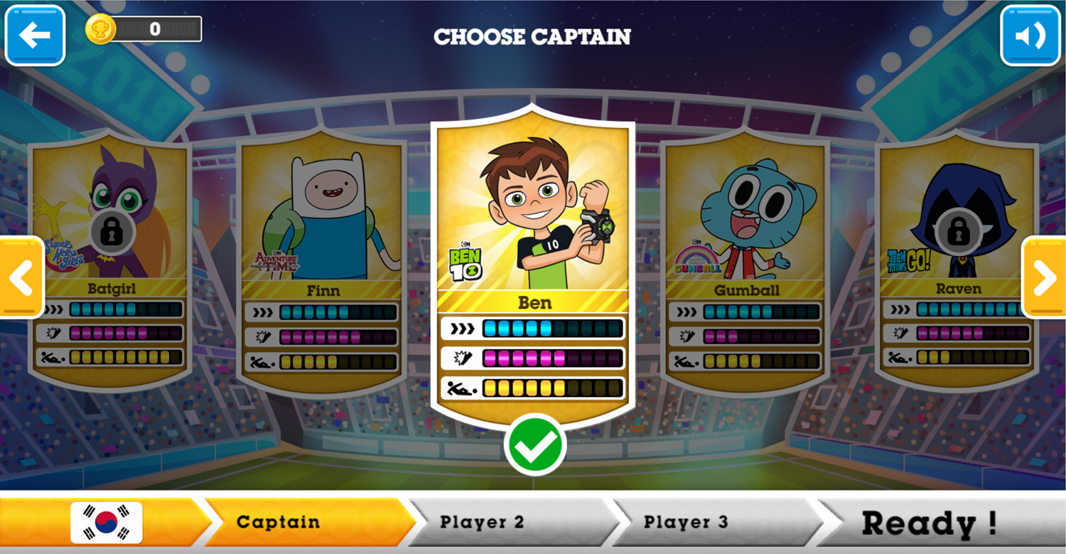 Toon Cup 2019 Character Select Screen Screenshot.