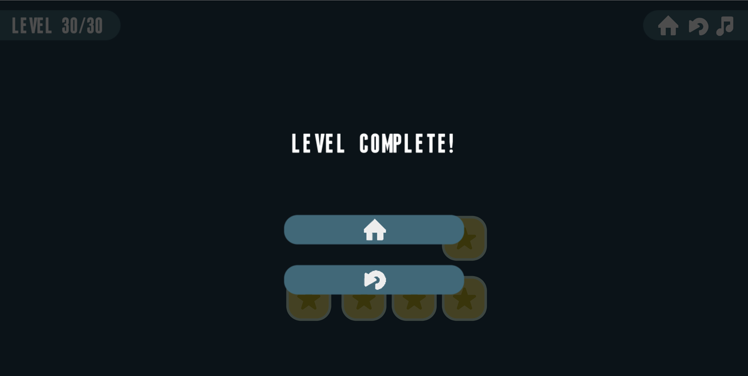 Tora Push Game Level Complete Screen Screenshot.