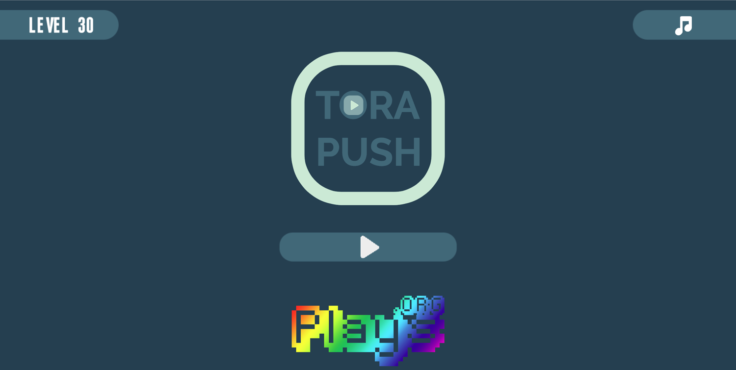 Tora Push Game Welcome Screen Screenshot.