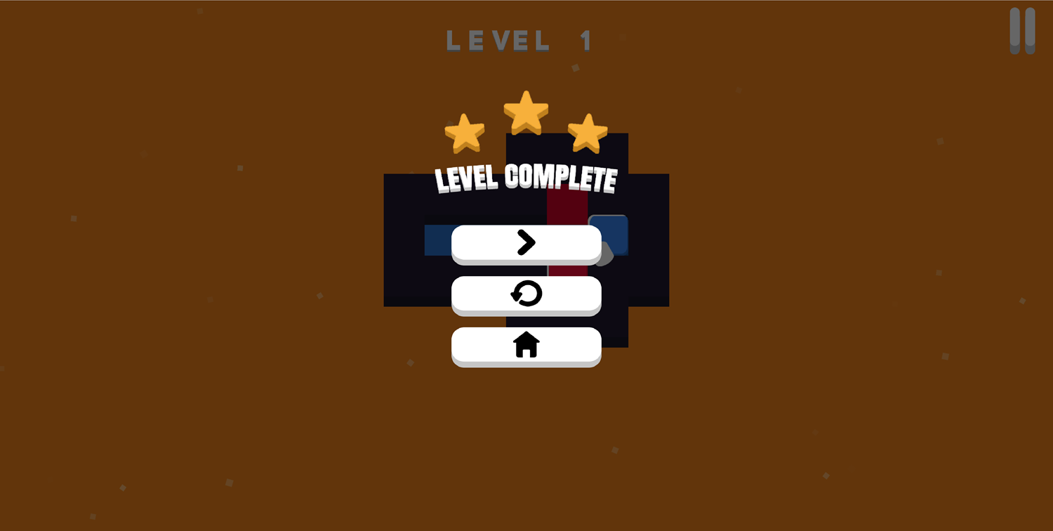 Torebokku Game Level Complete Screen Screenshot.