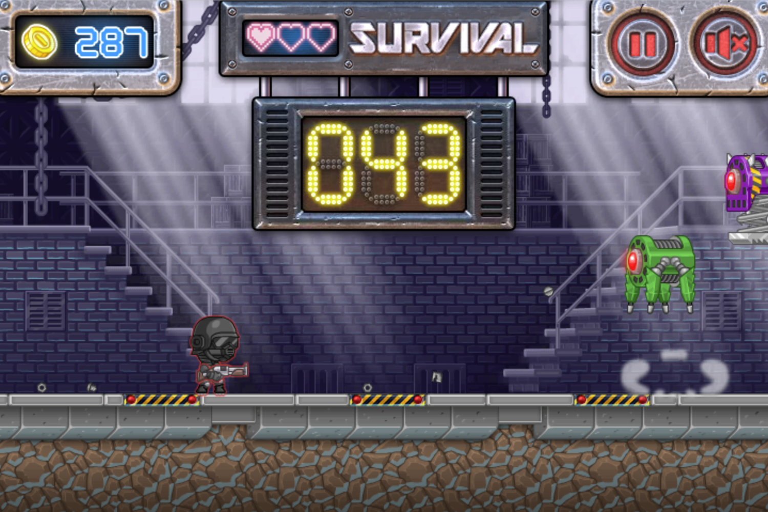 Total Recoil Game Survival Mode Screenshot.