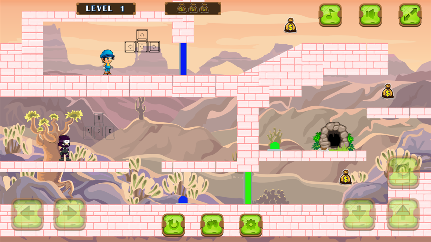 Toto Double Trouble Game Level Start Screenshot.