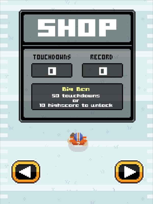 Touchdown Pro Game Shop Screen Screenshot.