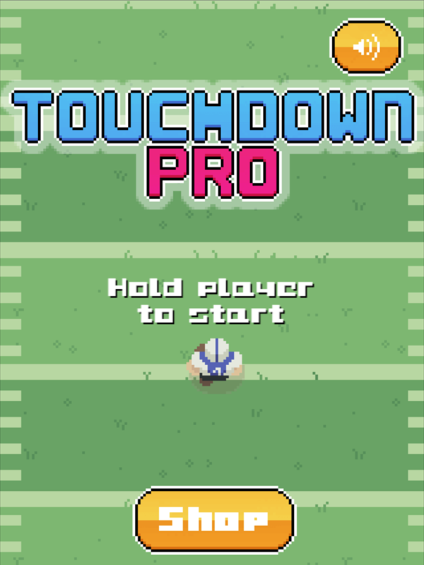 Touchdown Pro Game Welcome Screen Screenshot.